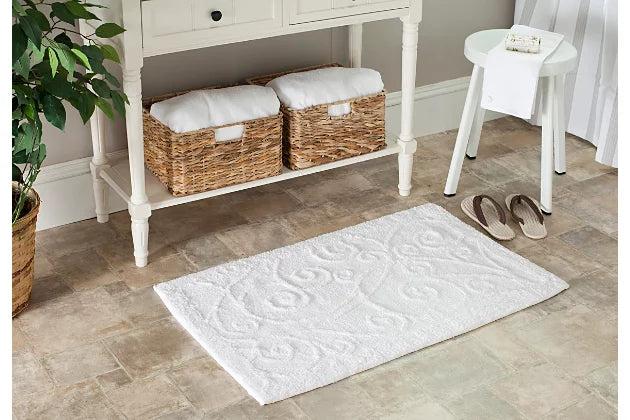 Safavieh SpaPlush Vine Scroll Bath Mat Set