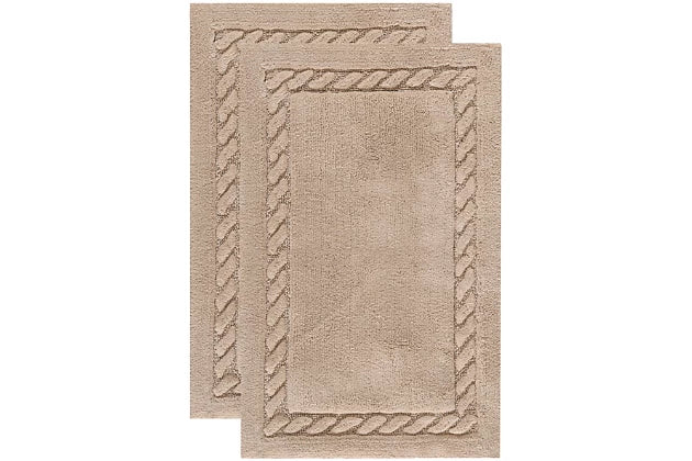 Safavieh SpaPlush Cable Plush Bath Mat Set