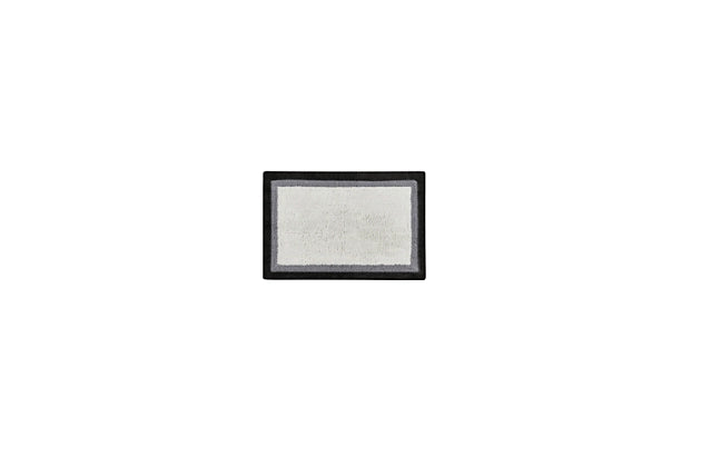 Madison Park Black 20x30" Cotton Tufted Bath Rug