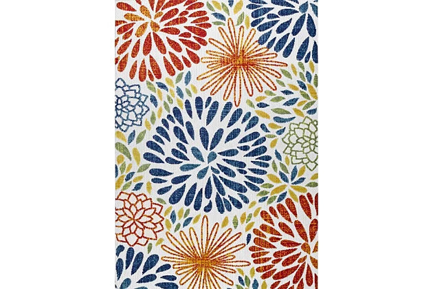 Nuloom Floral Fireworks Indoor/Outdoor 5' x 8' Area Rug