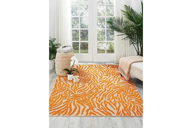 Nourison Aloha Navy 8'x11' Oversized Indoor-outdoor Rug