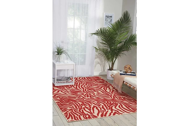 Nourison Aloha Navy 8'x11' Oversized Indoor-outdoor Rug